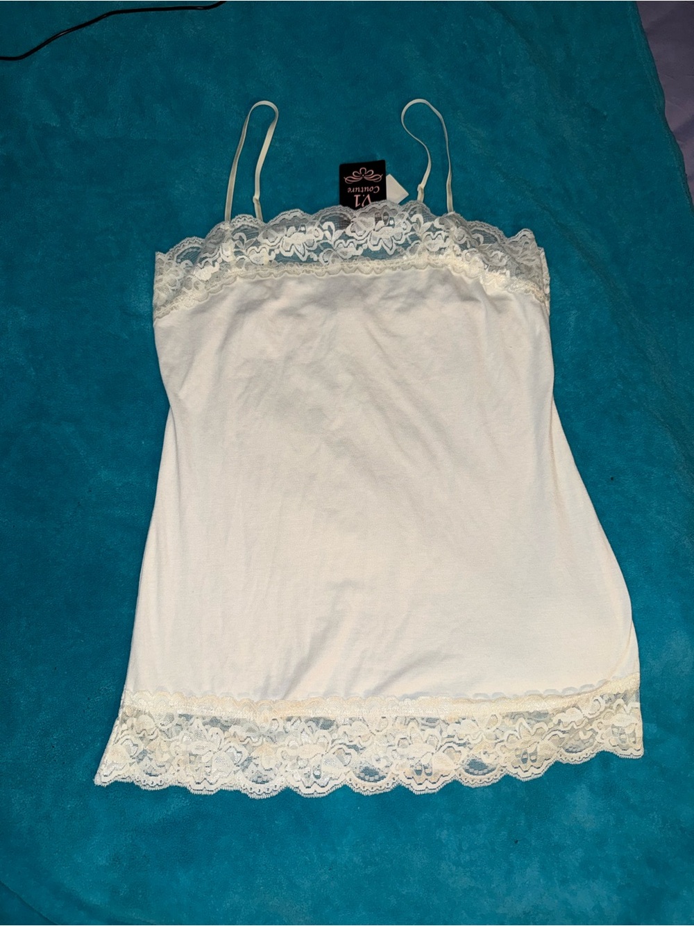 Victoria's Secret Ivory Lace-Trim Camisole